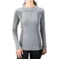 MERINO & MORE T-shirt de sport à manches longues pour femmes gris | S
