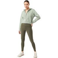 MANDALA Veste de yoga pour femme à capuche tricotée vert clair | XS