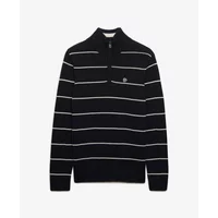 Pull maille à demi-zip rayé en coton Superdry
