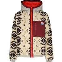 SUPERDRY Veste polaire hybride Sherpa Jacquard pour femme camel | XS
