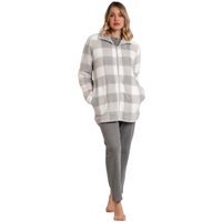 Peignoir chaud à carreaux manches longues femme Admas Stay At Home Vichy