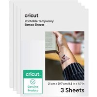 Pack de 3 Feuilles de tatouages temporaires imprimables Cricut® A4 21 x 29,7 cm