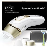 Appareil à Lumière Pulsée Braun Silk expert Pro 5 PL5242 Blanc et Doré