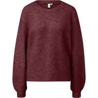 Pull moelleux aspect chiné à motif ajouré femme QS