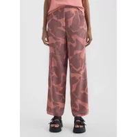 Pantalon large imprimé à taille haute femme QS