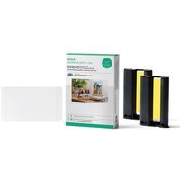 Pack photo Cricut StickerPix Print + Cut™ 72 feuilles Blanc brillant + 2 recharges d'encre Noir et Jaune