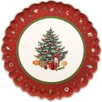 VILLEROY & BOCH Toy's Delight Plateau à gâteau rond 33cm rouge foncé