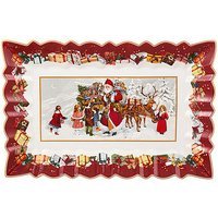 VILLEROY & BOCH Toy's Fantasy Plat à gâteau rectangulaire, Père Noël et enfants 35x23x3,5cm multicolore