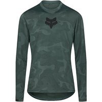 FOX Maillot de cyclisme à manches longues pour homme Ranger TruDri vert foncé | S
