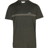 ICEBREAKER T-shirt de sport homme Range Stripes 150 Tech Lite olive | S