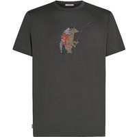 ICEBREAKER T-shirt de sport homme Merino 150 Tech Lite Bear Catch gris | L
