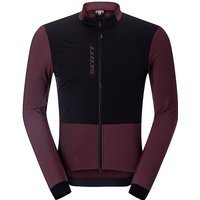 SCOTT Maillot de cyclisme d'hiver Pro Warm Windbreaker pour hommes rouge foncé | M
