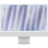 Apple iMac 24" écran rétina 4.5K 256 Go SSD 16 Go RAM Puce M4 CPU 8 cœurs GPU 8 cœurs Argent 2024 Reconditionné