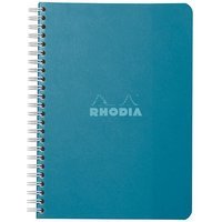 Carnet reliure intégrale Rhodia Couleurs 5x5 petits carreaux 14,8 x 21 cm Paon