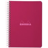 Carnet reliure intégrale Rhodia Couleurs 5x5 petits carreaux 14,8 x 21 cm Prune