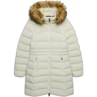 Manteau mi-long à capuche fausse fourrure femme Superdry Fuji