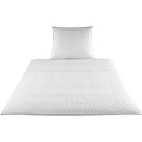 ELEGANTE Linge de lit en damas Milano 70x90cm/140x200cm Blanc blanc