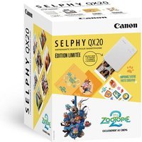 Kit Imprimante Photo Canon Selphy QX20 Edition Zootopie 2 Blanc Sable + 20 recharges+ 2 carnets + Stickers