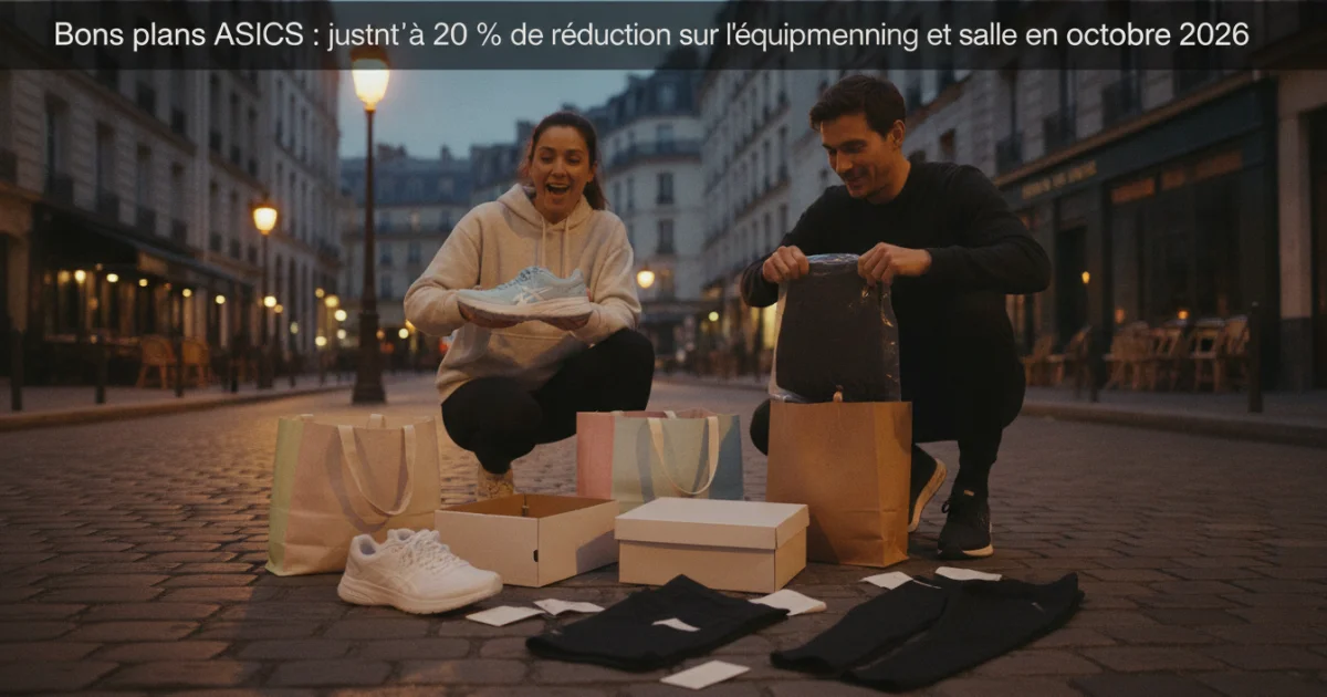 Bons plans ASICS : jusqu'à 20 % de réduction sur l'équipement running et salle en octobre 2026
