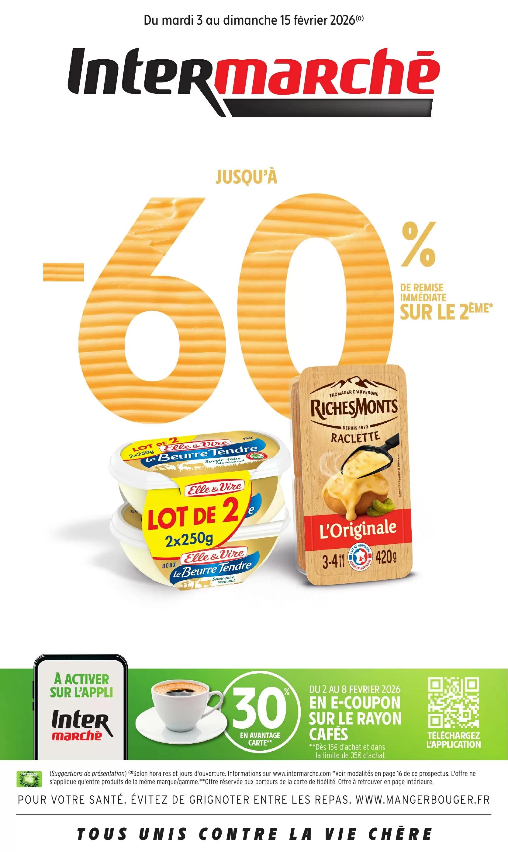 🧀Intermarché : promos raclette, beurre & café – jusqu’à -60%