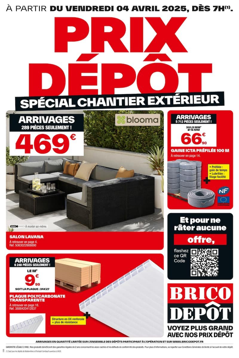 🏗️ Brico Dépôt : PRIX DÉPÔT Spécial Chantier Extérieur ! 🌳