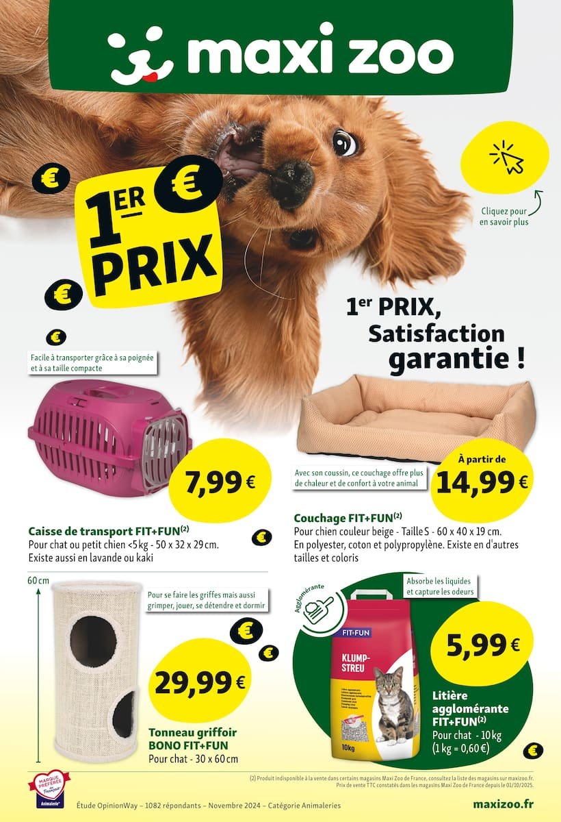 🏆 Maxizoo Flyer | 1er PRIX, Satisfaction garantie ! 🐶🐱