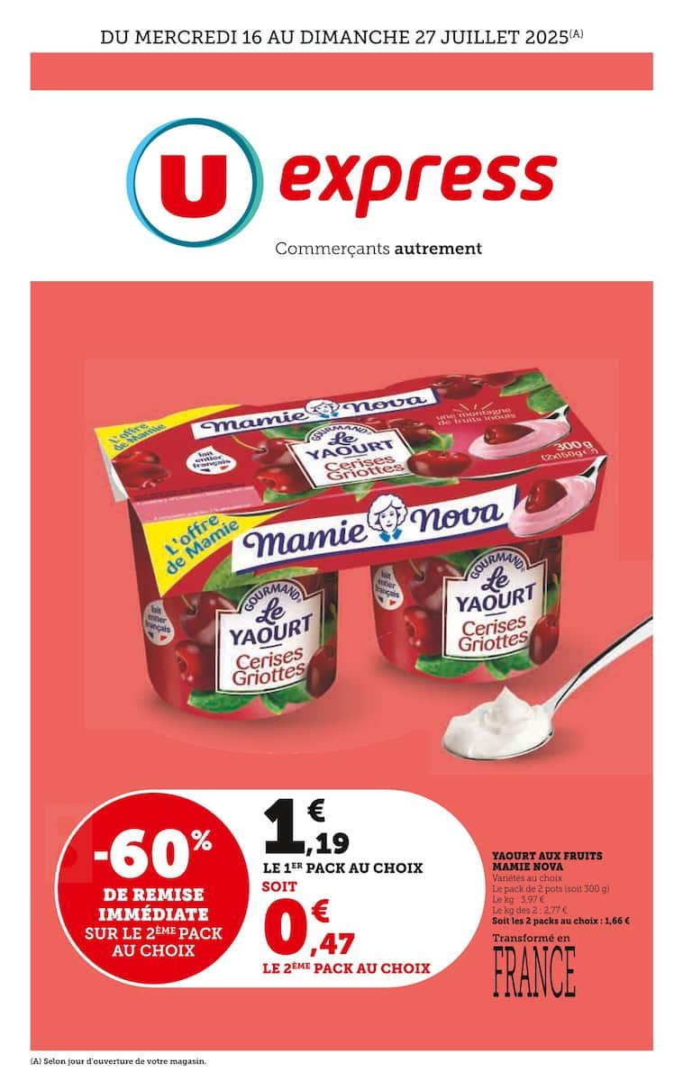 U-Express 🛍️ -60% immédiate | Offres au kg 💥