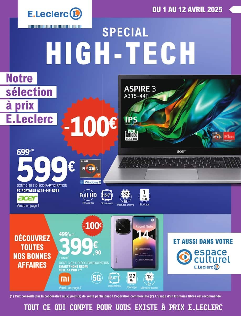 📱 E.Leclerc : Spécial High Tech – Les Meilleures Offres ! 💻