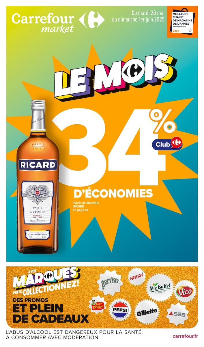 🏷️ Carrefour Market - 34% d'économies avec la carte! 🎯