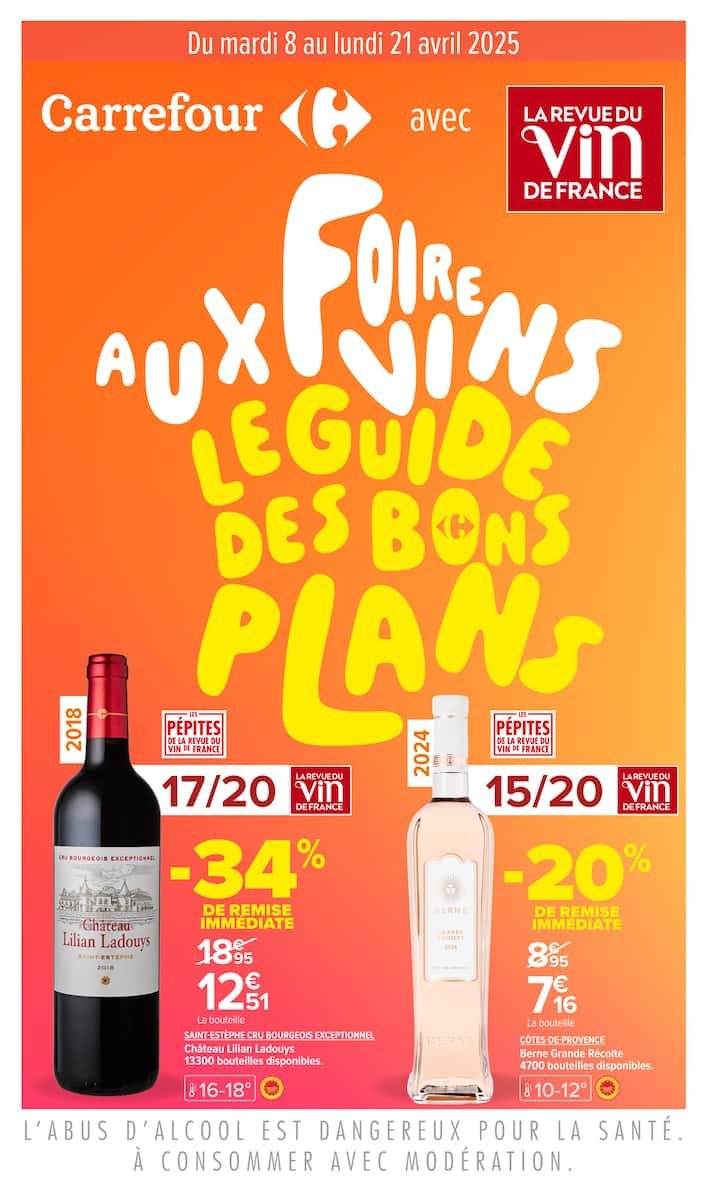 🍷 Carrefour : Foire aux Vins – Des Saveurs à Découvrir ! 🎉