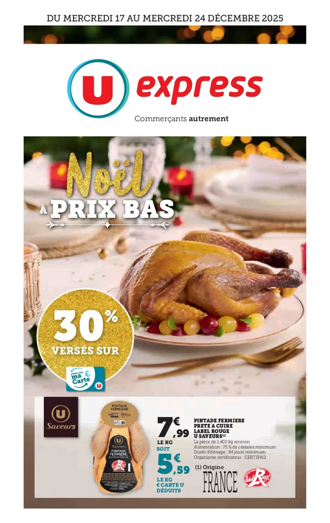 🎁 U‑EXPRESS : Catalogue Noël à prix bas 2024