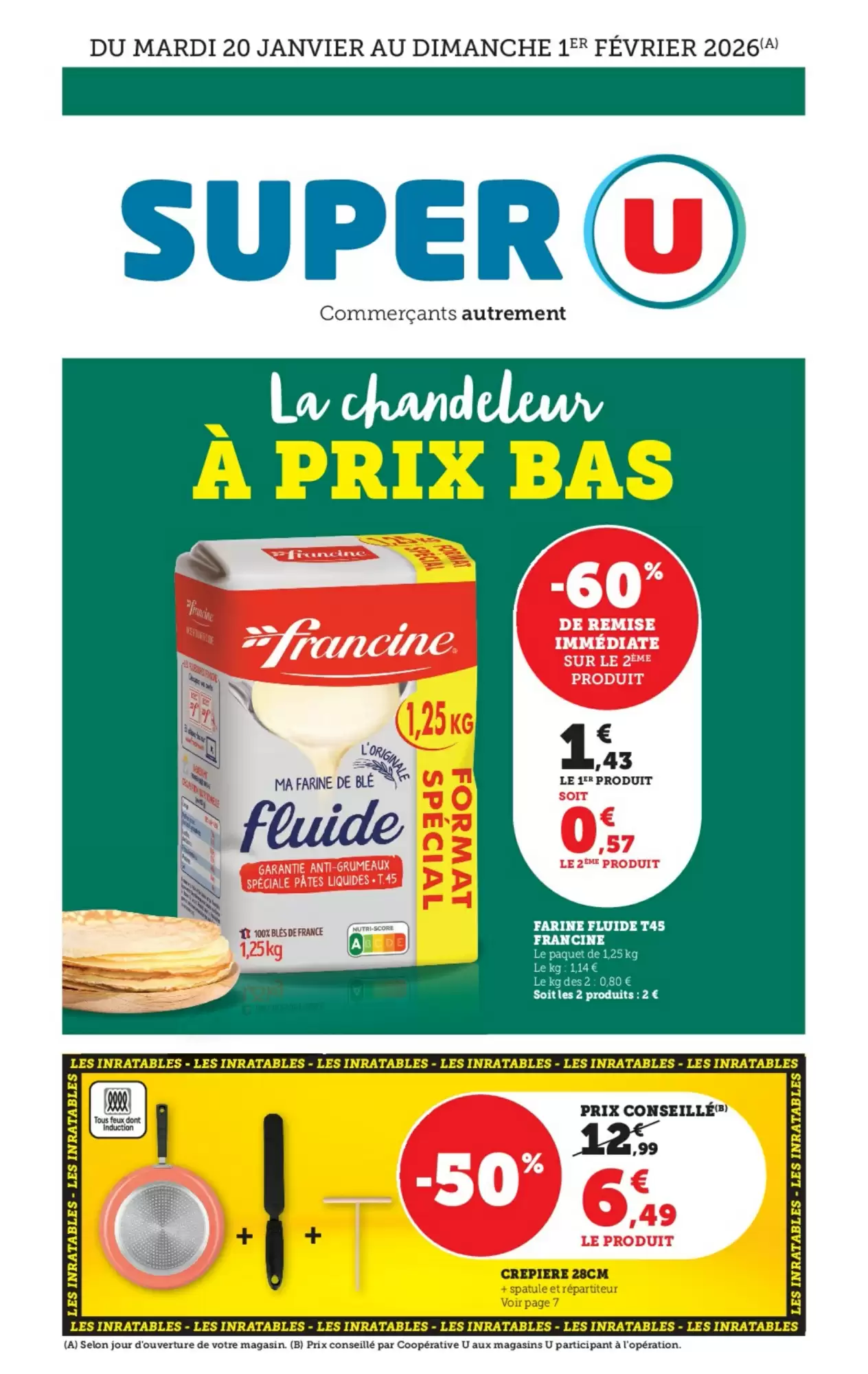 🍳Super U : Chandeleur à prix doux – jusqu’à -60%