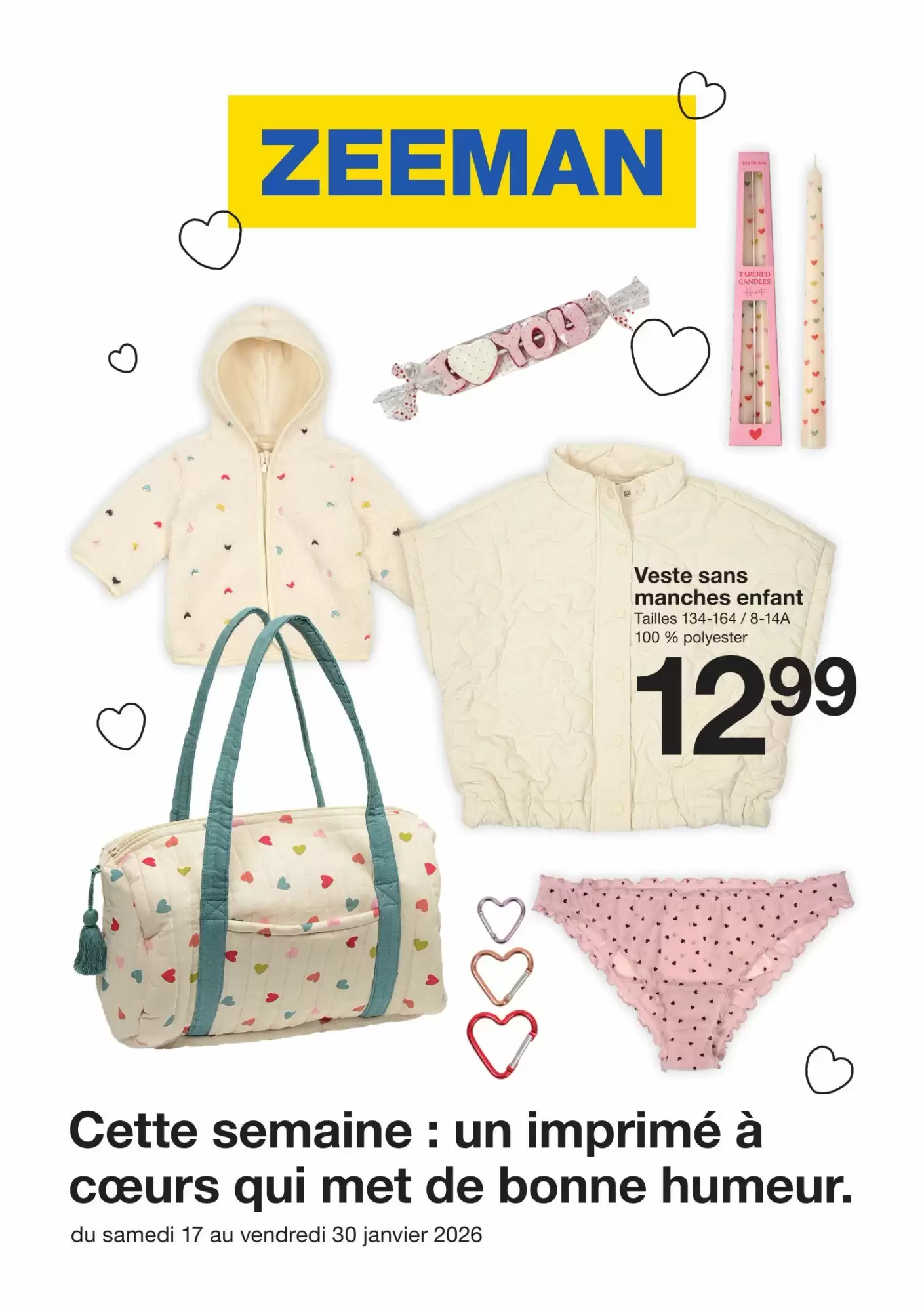 🧥ZEEMAN Catalogue : Collection enfants à cœurs – du 17 au 30 janv.