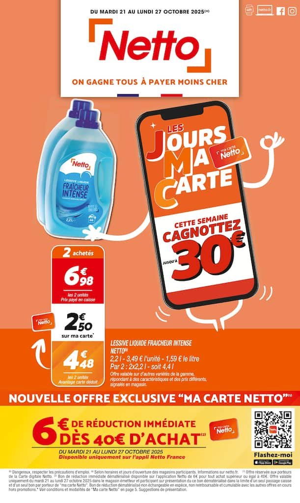 🛒 Netto Prospectus – Nouvelle Offre Exclusive Ma Carte Netto ✨