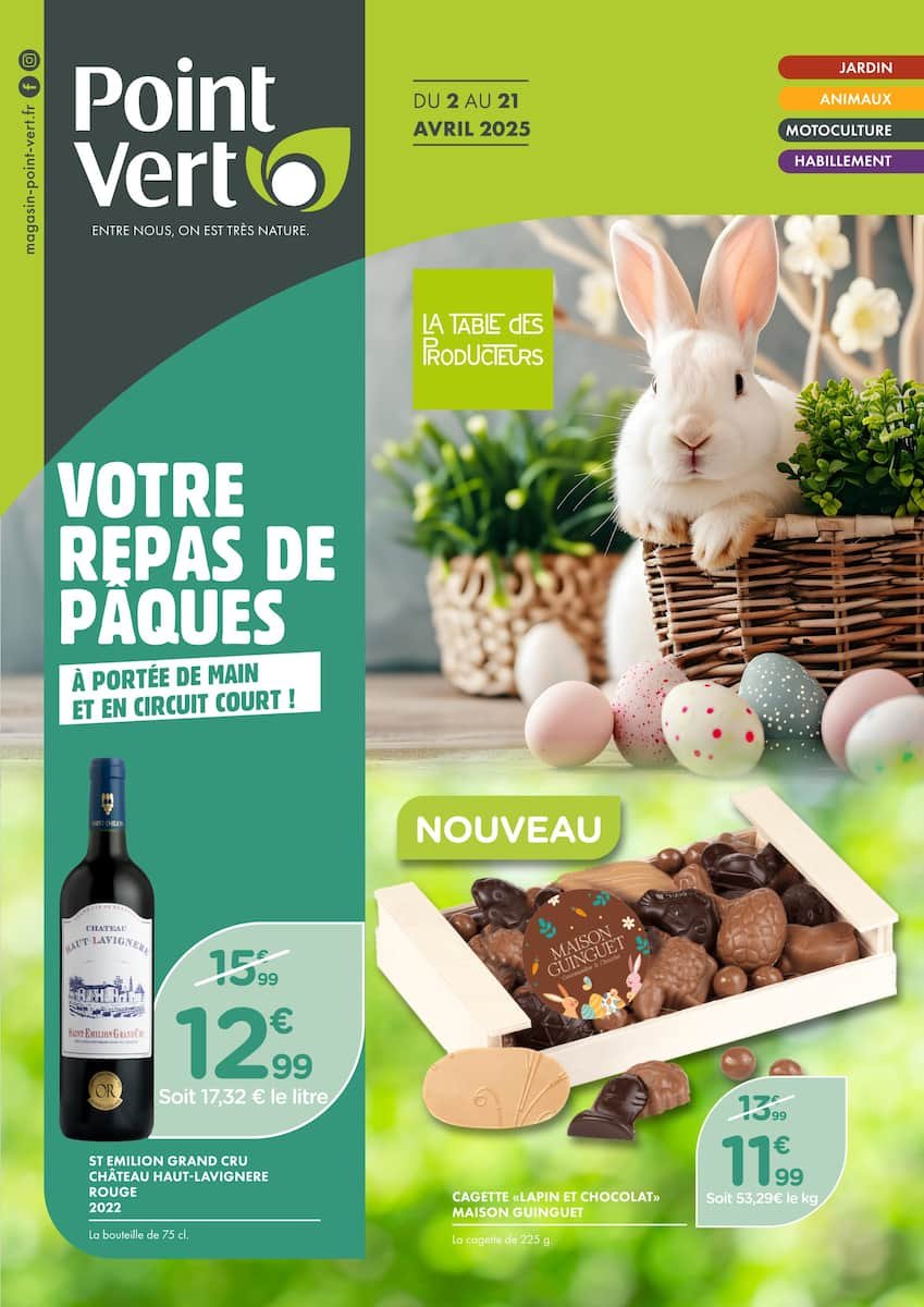 🐣 Point Vert : Votre Repas de Pâques – Fêtez en Saveurs ! 🌼