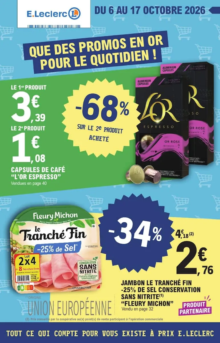 POUR LE QUOTIDIEN ! QUE DES PROMOS EN OR