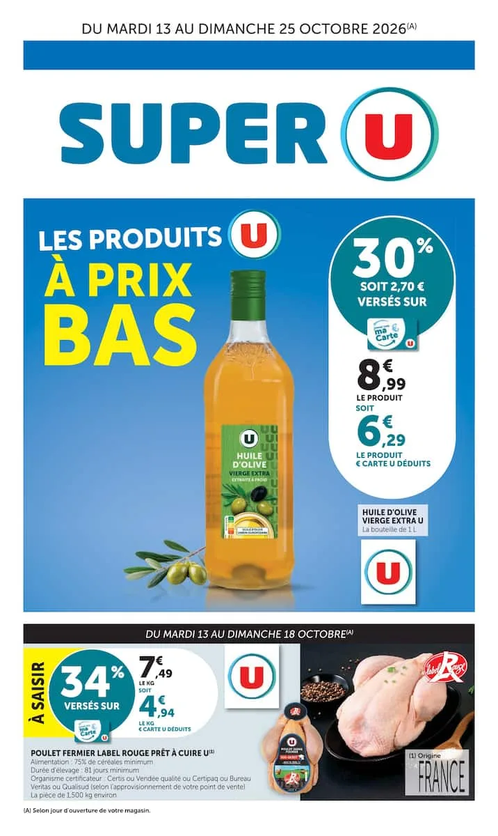 LES PRODUITS U À PRIX BAS