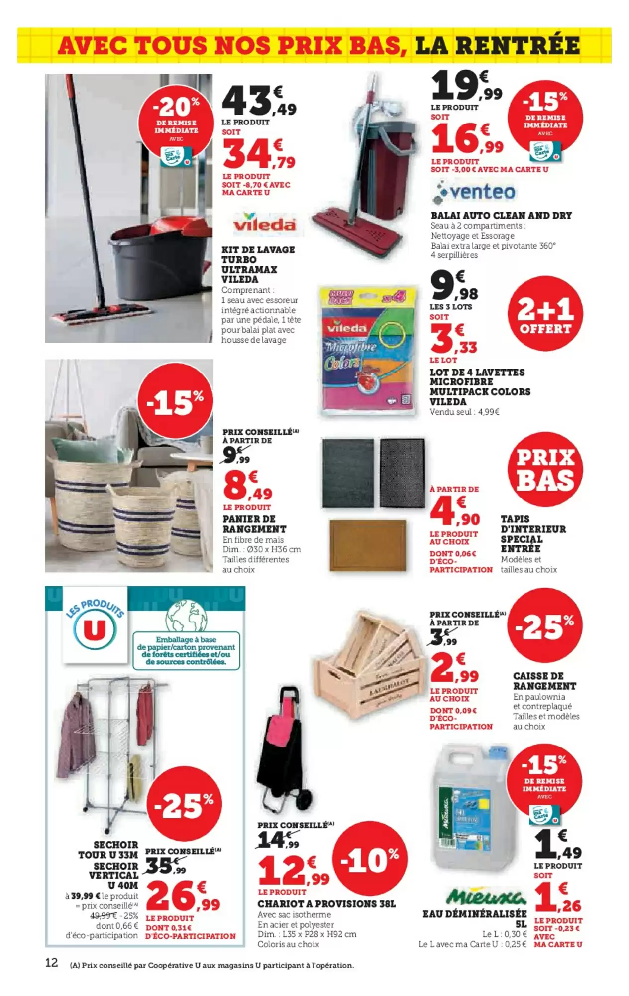 🎒 Super U La Rentrée | -20€ Immédiats avec Ma Carte!