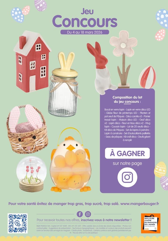 🐣 B&M Catalogue Mars | 🎉 Pâques à prix malins