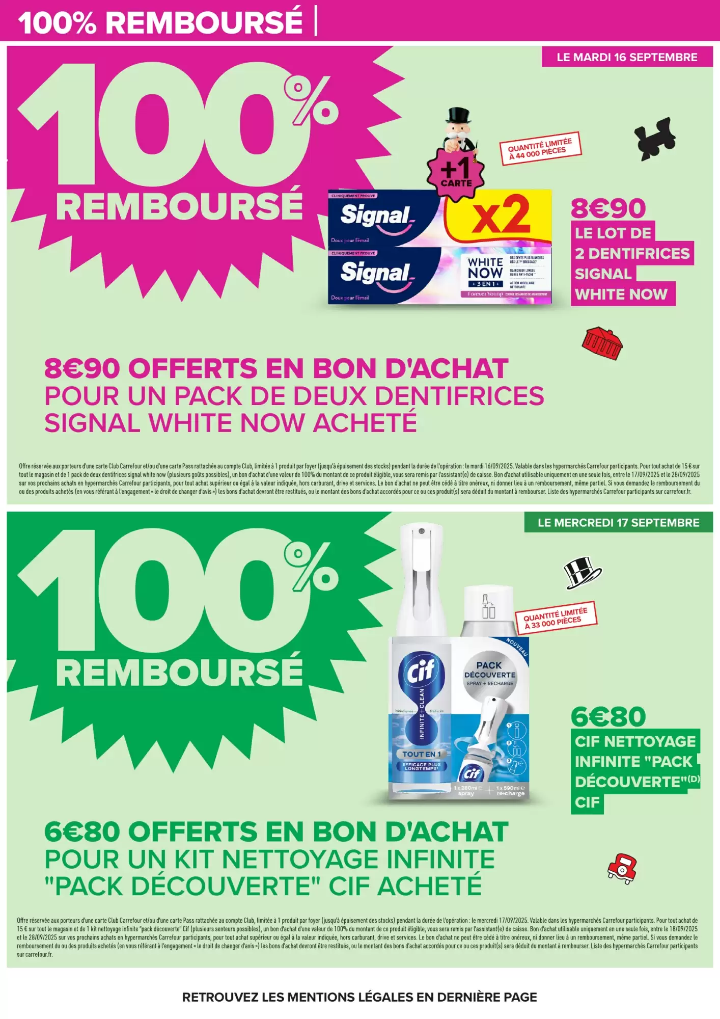 🎲Carrefour 🛒 | 100% REMBOURSÉ 💸 + MONOPOLY x2