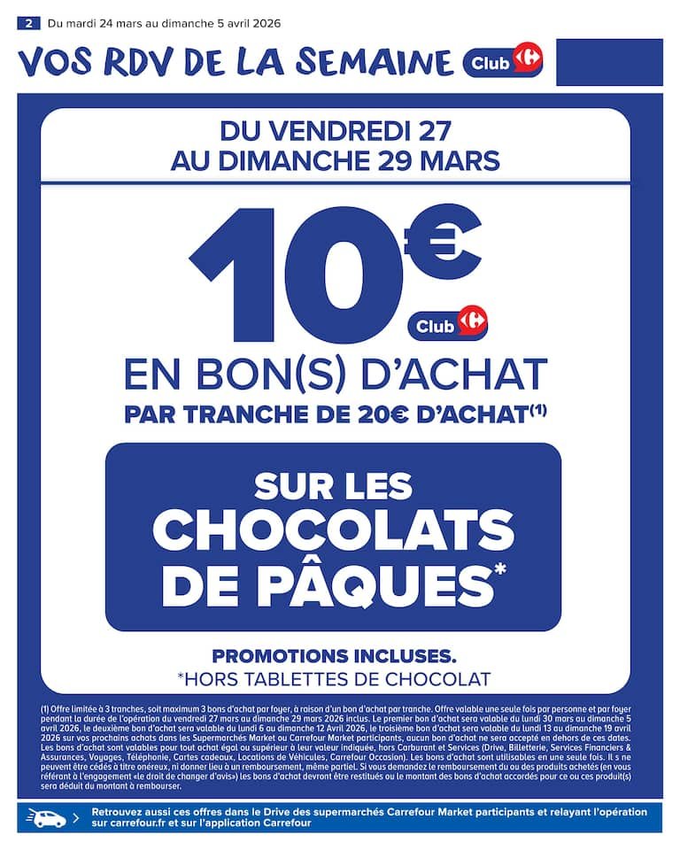 Carrefour Market Pâques 2026 : Chocolats & Offres 🥚