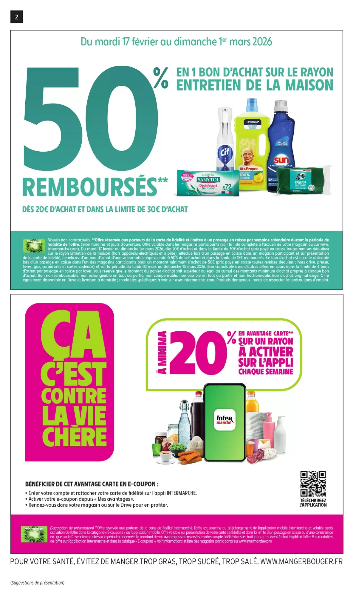 🧽Intermarché : 80% carte sur entretien + 50% remboursés