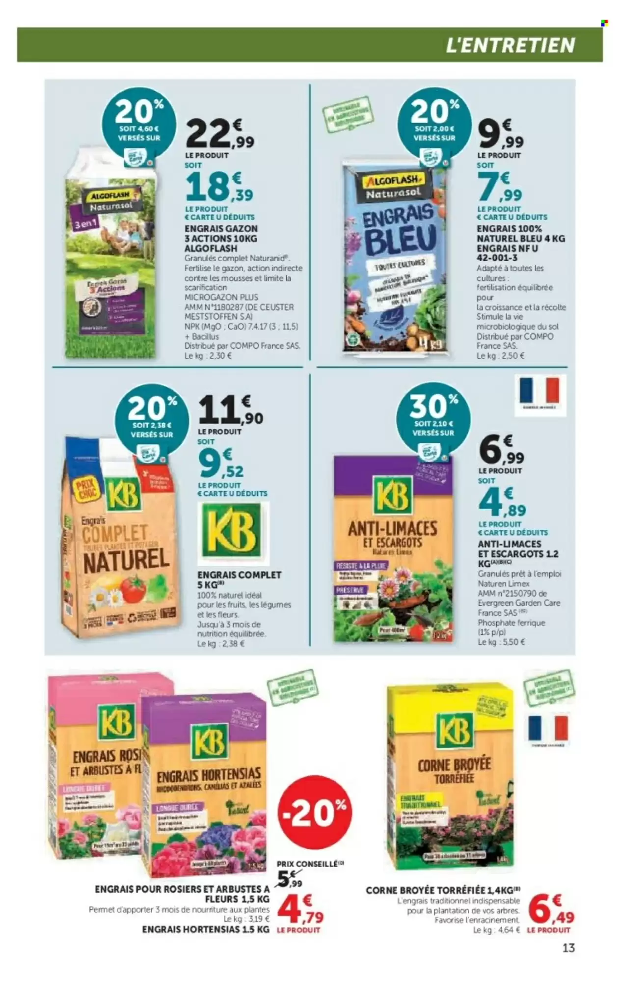 🌿 Promo jardin Hyper U : terreau horticole 2+1 offert & accessoires à petit prix
