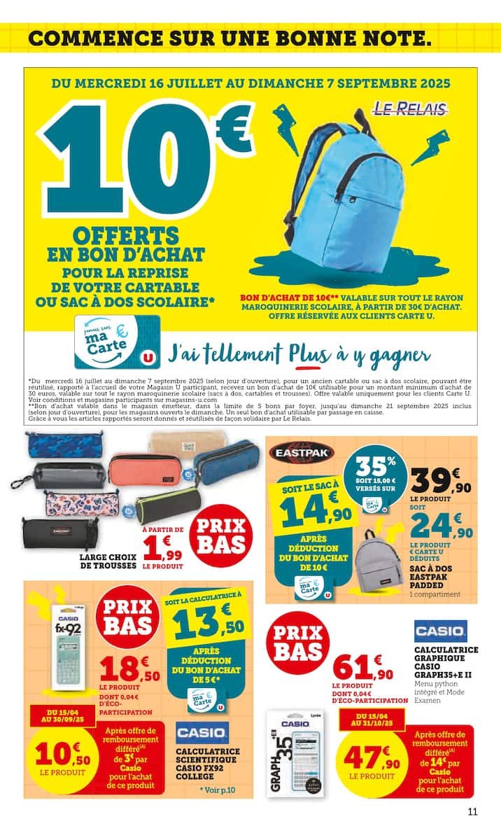 SUPER-U 🛒 Catalogue Juillet | La rentrée à prix mini 📚💸