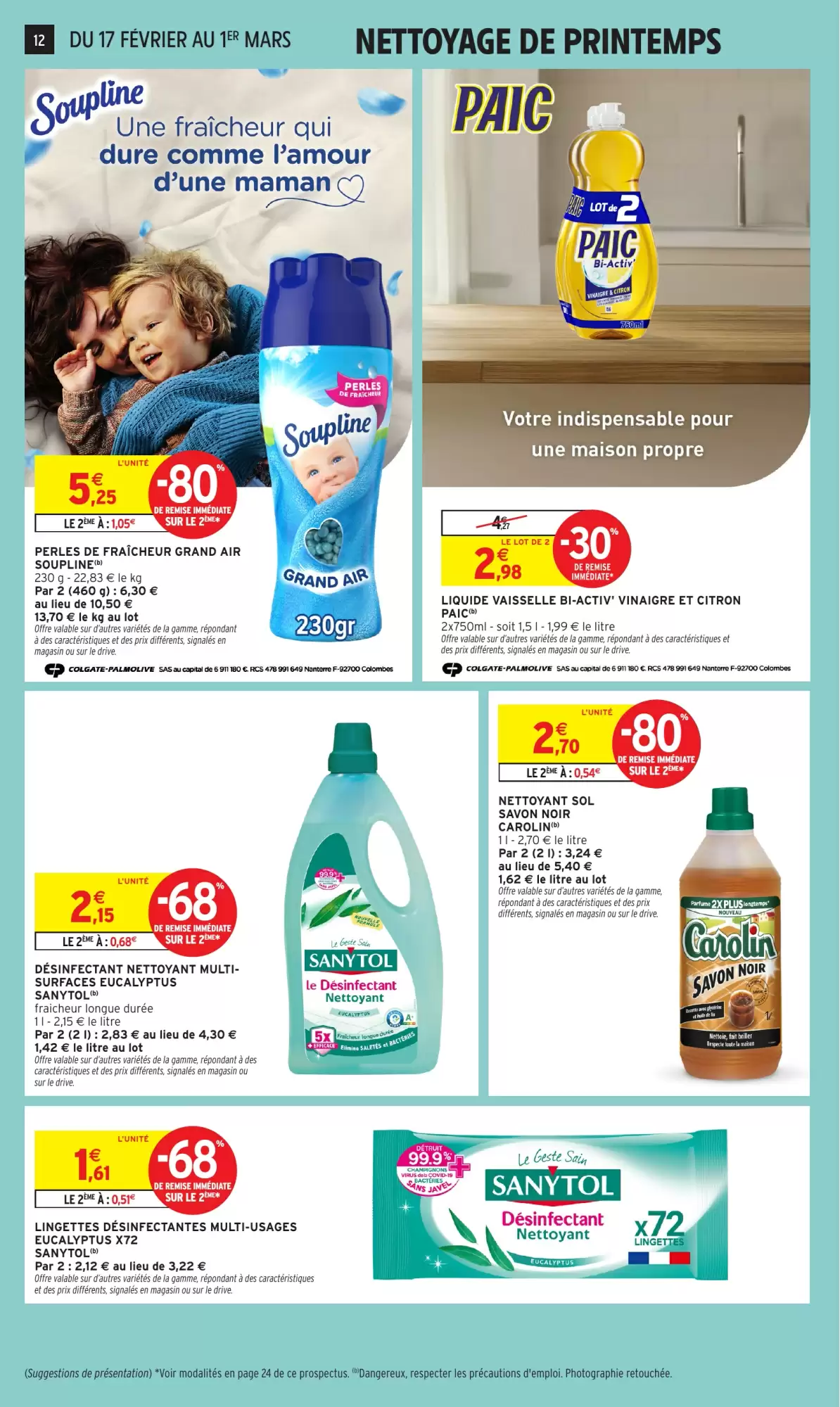 🧽Intermarché : 80% carte sur entretien + 50% remboursés