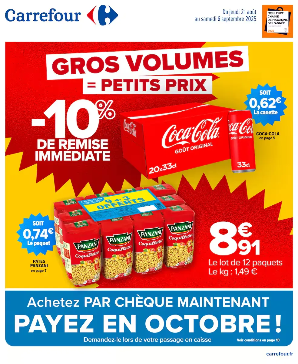 🛒 Carrefour GROS VOLUMES = PETITS PRIX | -10% immédiat!