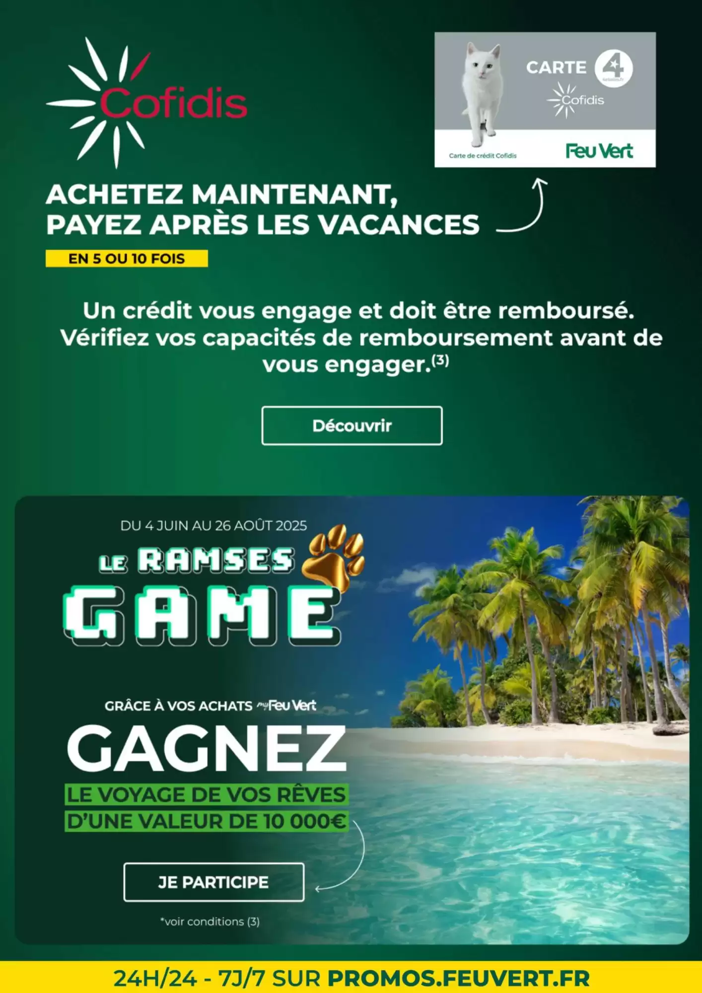 🛞 Promo Feu Vert 🔥 -30% sur le 2ᵉ pneu!