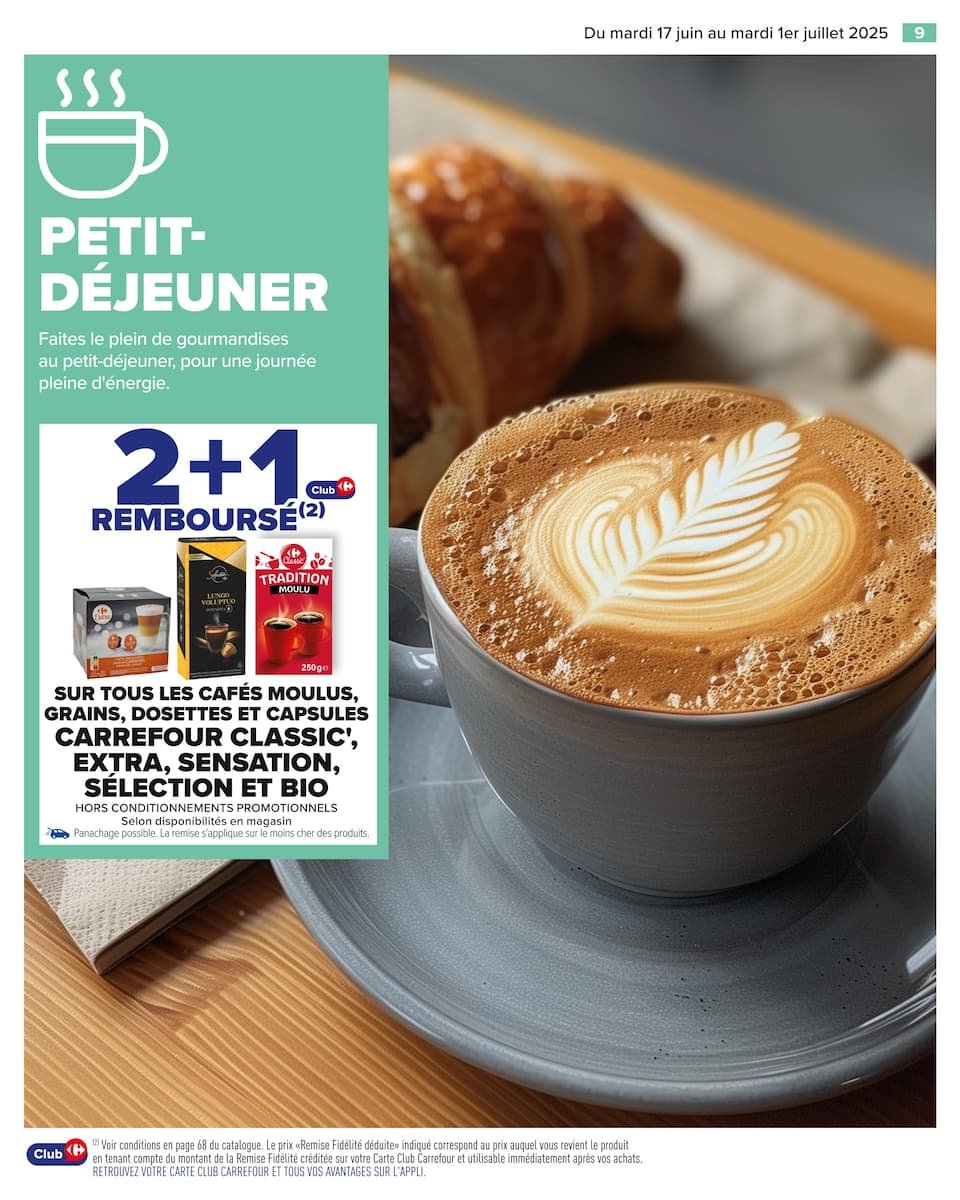 🥐Carrefour Catalogue Petit Déjeuner ☕ :  🌞 Commencez la journée avec Carrefour – Un petit déjeuner gourmand à prix doux ! 🥖🍊