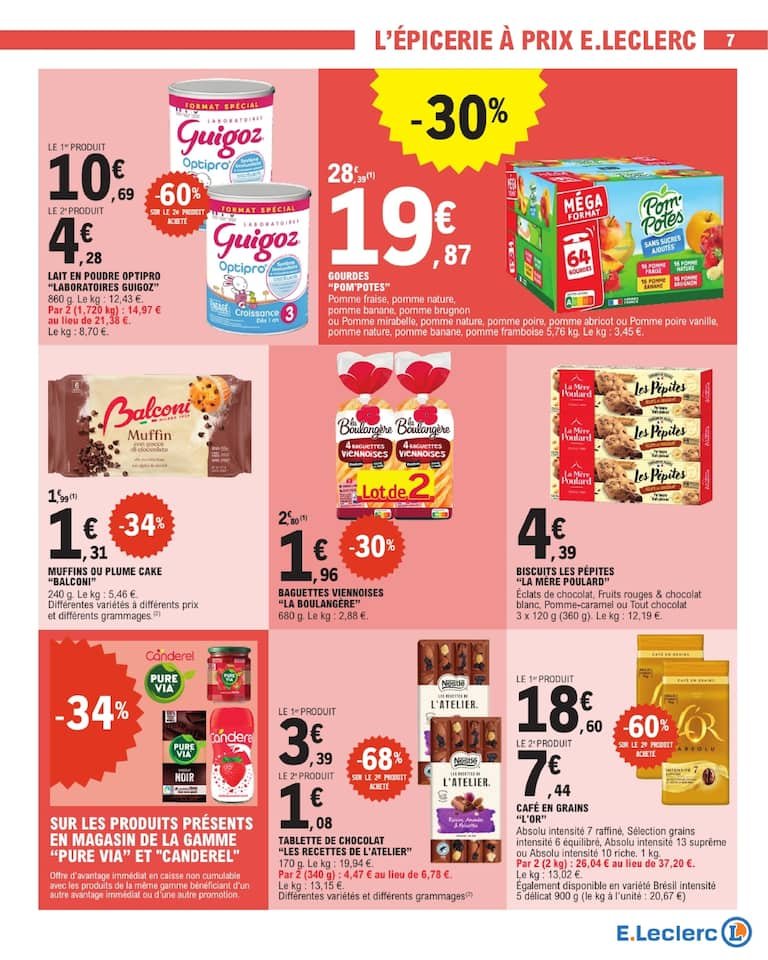🍫E.Leclerc : bons plans cuisine – farine & pâte à tartiner