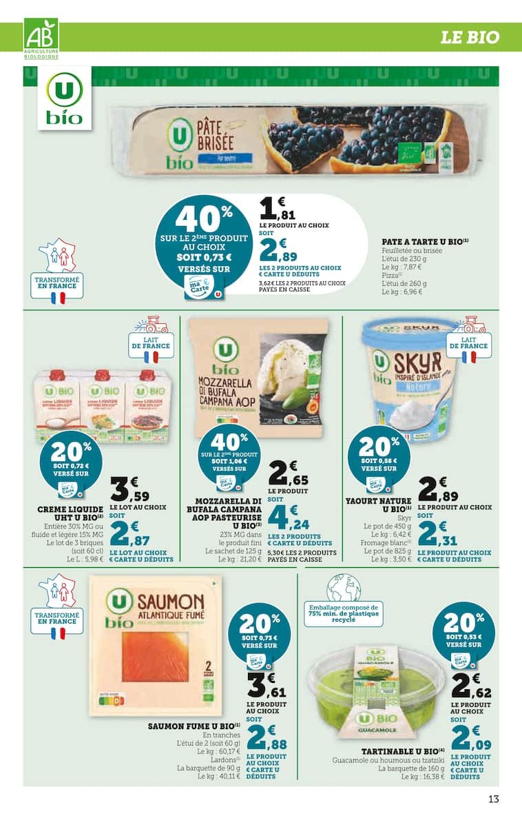 🧀 Catalogue U-Express – Blini Fouetté Échalote & Ciboulette